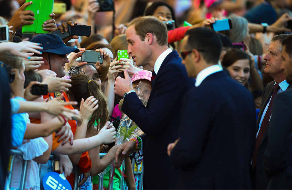 Prince William engages with some very happy people during his visit to South Bank. Prince William engages with some very happy people during his visit to South Bank.